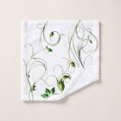 Gele groene wijnstokken bad handdoek (Wasdoekje)