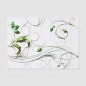 Gele groene wijnstokken tissuepapier (Voorkant)