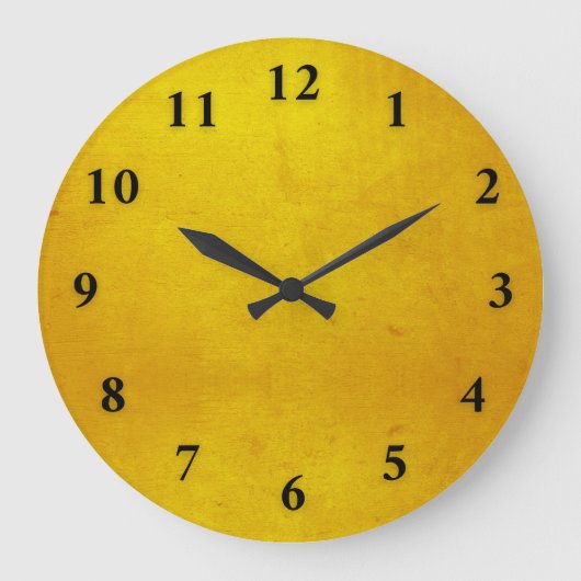 Gele grote wandklok klok (Voorkant)