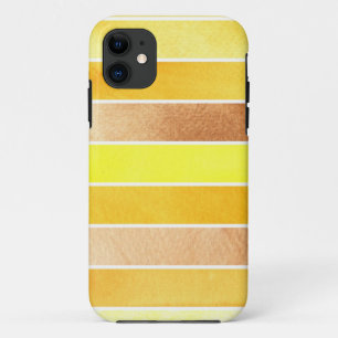 gele grote waterverf achtergrond - waterverf iPhone 11 hoesje