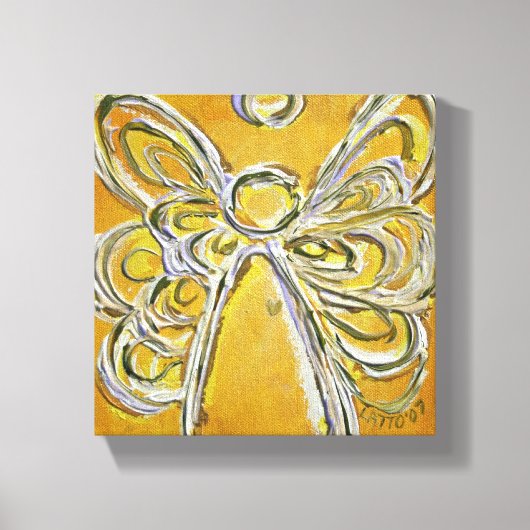 Gele Guardian Angel Art Wrapped Canvas schilderen (Voorkant)