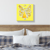 Gele Guardian Angel Art Wrapped Canvas schilderen (Insitu (Slaapkamer))