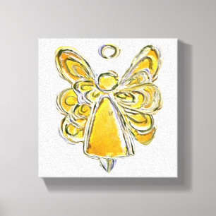 Gele Guardian Angel Art Wrapped Canvas schilderen Afdruk