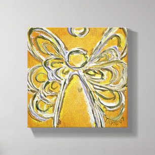 Gele Guardian Angel Art Wrapped Canvas schilderen Afdruk