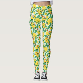 Gele Gum Tree Flowers Leggings