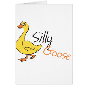 Gele hand Drawn Gekke Goose Baby Cartoon