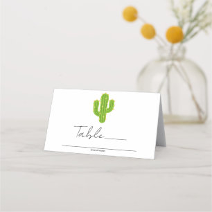 Gele Hart Cactus Feest Liefde Tafel Nummer