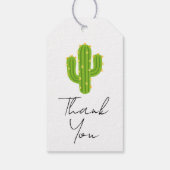 Gele Hart Cactus Fiesta Liefde Trouwen Cadeaulabel (Achterkant)