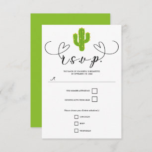 Gele Hart Cactus Fiesta Love Wedding RSVP