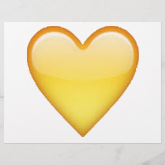 Gele hart - Emoji Flyer (Voorkant)