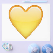 Gele hart - Emoji Flyer (Enkel)
