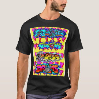 Gele Hart Graffiti van LowEndGraphics T-shirt