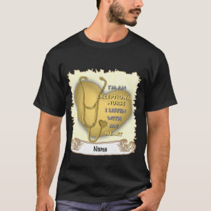 Gele hart uitzonderlijke verpleegkundige t-shirt