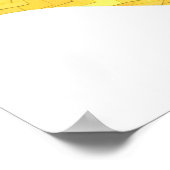 Gele hartdraak op wit poster (Hoek)
