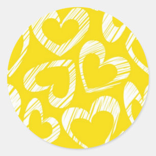 Gele harten Sticker
