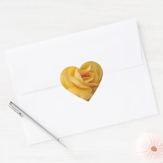 gele hartenstickers hart sticker (Envelop)