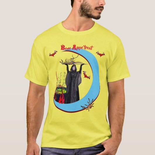 Gele heekfeest (Unisex) Halloween T-Shirt (Voorkant)