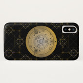 Gele heilige geometriecirkel met alchemisch patroo Case-Mate iPhone case (Achterkant (horizontaal))