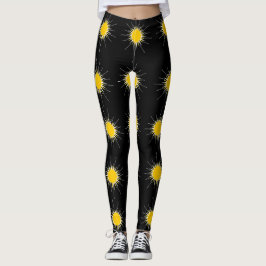 Gele heldere stralende zonlicht leggings