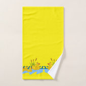 Gele heldere vaste eenden badkamer handdoek sets (Handdoek)