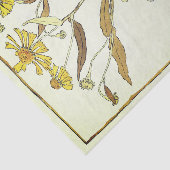 gele helenium blokprint tissuepapier (Detail)