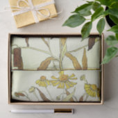 gele helenium blokprint tissuepapier (Geschenk)