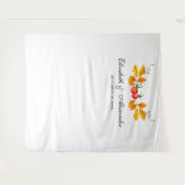 Gele herfst achtergrond. Herfst bruiloft achtergro Wandkleed (Voorkant (horizontaal))