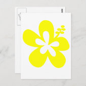 gele hibiscus bloem briefkaart (Voorkant / Achterkant)