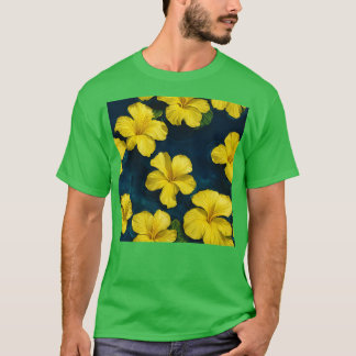 Gele Hibiscus Bloem Drijvend In Water T-shirt