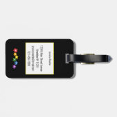 Gele Hibiscus Bloemen Bagagelabel (Achterkant horizontaal)