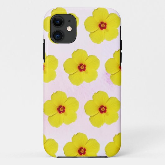 Gele Hibiscus Bloemkunst Case-Mate iPhone Case (Achterkant)