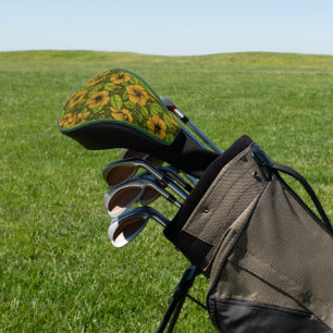 Gele hibiscus blokjes golfheadcover