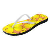 Gele Hibiscus Design-Teenslippers Teenslippers (Schuin)