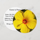 Gele Hibiscus Flower Kaart (Voorkant / Achterkant)
