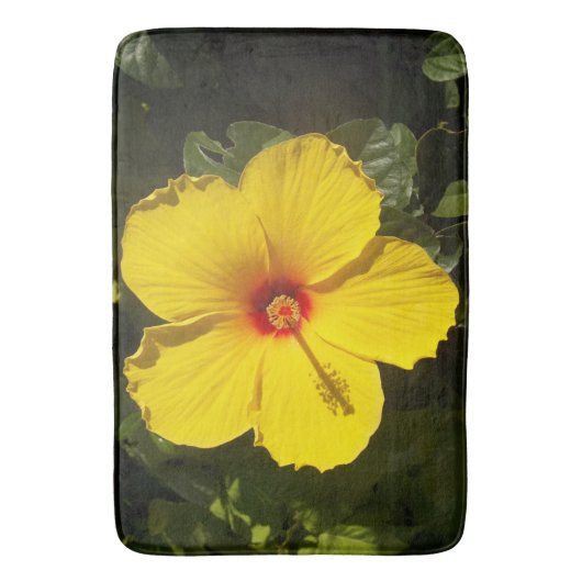 Gele Hibiscus Flower Large Bath Mat (Voorkant Verticaal)