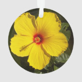 Gele Hibiscus Flower Ornament (achterkant)