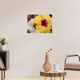 Gele Hibiscus Flower Poster