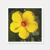Gele Hibiscus Flower Servet (Voorkant)