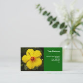 Gele Hibiscus Flower Visitekaartje (Staand voorkant)