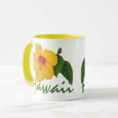Gele Hibiscus Hawaii Mok (Voorkant links)