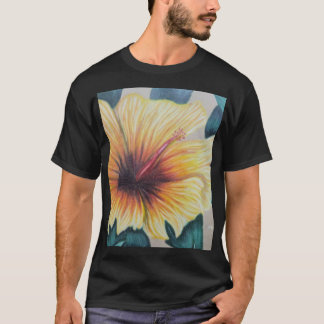 Gele hibiscus klok t-shirt