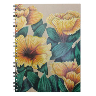 Gele hibiscus notitieboek