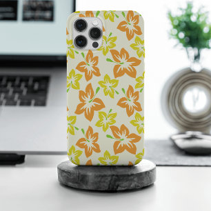 Gele Hibiscus, Oranje Hibiscus, bloemmotief iPhone 15 Pro Max Hoesje