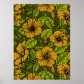 Gele hibiscus poster (Voorkant)