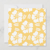 Gele Hibiscus Wedding Invitations Kaart (Achterkant)