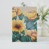Gele hibiscus wenskaart (Staand voorkant)