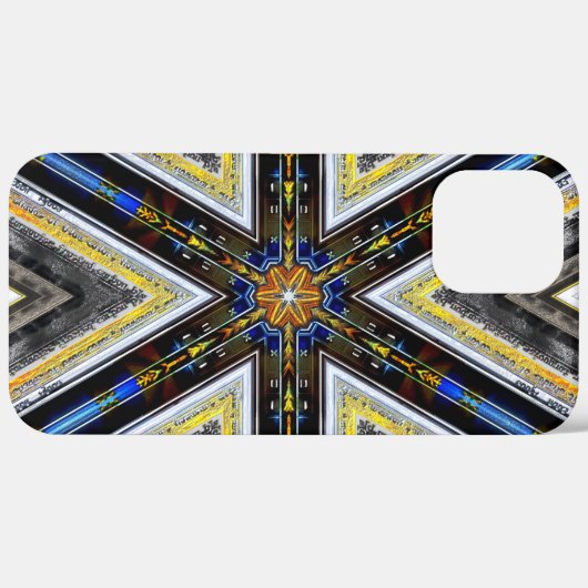 Gele hoeken van de driehoeken van oud en bijtend l Case-Mate iPhone case (Achterkant (horizontaal))