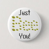 Gele hommels ronde button 5,7 cm (Voorkant)