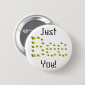Gele hommels ronde button 5,7 cm (Voorkant /achterkant)