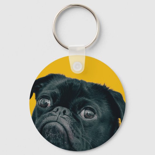 gele hond sleutelhanger (Voorkant)